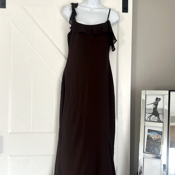 Forever 21 Dresses & Skirts - Forever 21 Chiffon brown long dress size:S NWT